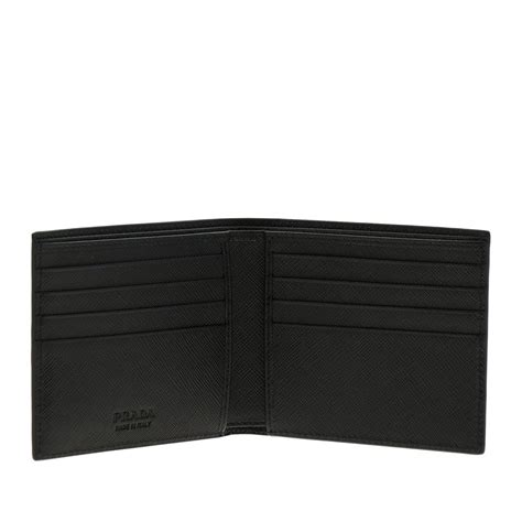 prada portafoglio uomo in saffiano nero|PRADA Saffiano Portafoglio Wallet Nero 18075 .